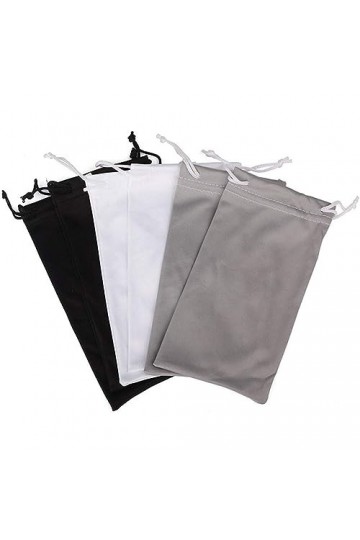 WKRTDY Ensemble de 6 pochettes en microfibre pour lunettes de soleil, idéales pour le nettoyage et le stockage, avec une poch