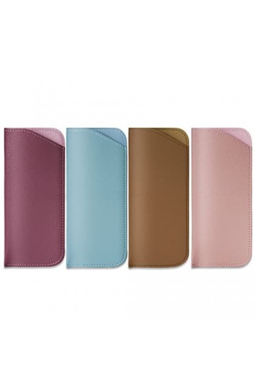 molshine Étui à lunettes de soleil en cuir portable, pochette souple pour lunettes, étui à lunettes pour lunettes pliantes, p