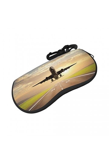 ASEELO Étui à lunettes de soleil souple en néoprène avec fermeture éclair pour femme et homme, Motif hippie, glasses case