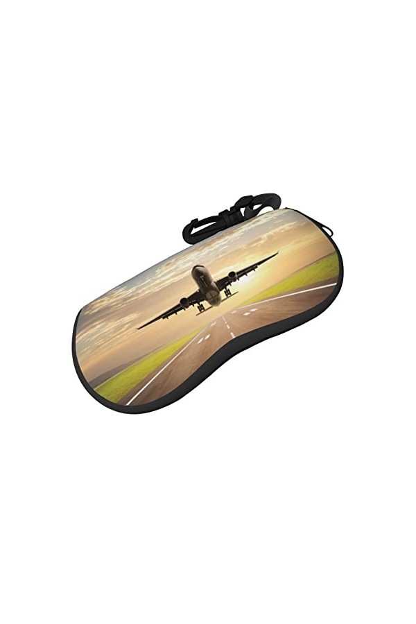 ASEELO Étui à lunettes de soleil souple en néoprène avec fermeture éclair pour femme et homme, Motif hippie, glasses case