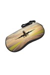 ASEELO Étui à lunettes de soleil souple en néoprène avec fermeture éclair pour femme et homme, Motif hippie, glasses case