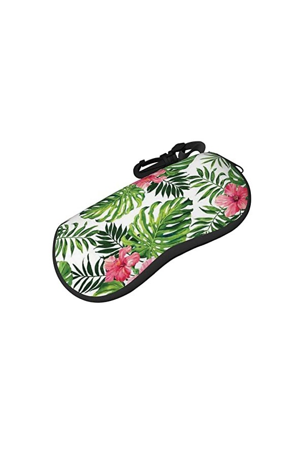 ASEELO Étui à lunettes de soleil souple en néoprène avec fermeture éclair pour femme et homme, Motif hippie, glasses case