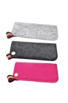 KSIUW Doux Étuis à Lunettes - 3 pcs Feutre Voyage Portable Slip dans Lunettes Cas Lunettes de Soleil Poche,étui à Lunettes de