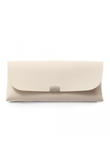 CCAIPU Etui à Lunettes pour Femmes Hommes, Etui à Lunettes en Cuir PU avec Doublure Microfibre Etui à Lunettes Noir Beige 