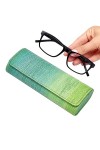 Étui à lunettes rigide Rainbow Colors, étui à lunettes de soleil portable en cuir PU, étui à lunettes léger pour femmes homme