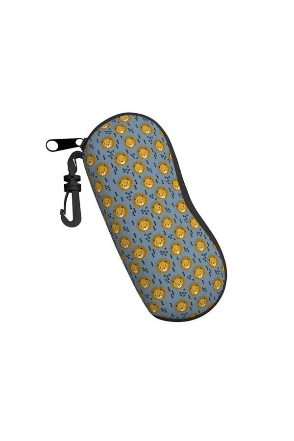 QQLADY Étui à lunettes de soleil en forme danimal mignon pour homme et femme Étui souple avec clip, Lapin de Pâques floral, 