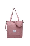 Makukke Sac fourre-tout en velours côtelé - Sac à main pour femme - Grande capacité, gris, Sac fourre-tout en velours côtelé