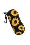 QQLADY Étui souple avec clip pour lunettes de soleil Motif tournesols printaniers rétro Pour homme et femme, Aquarelle de fle