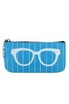Alvinlite Sac à lunettes, sac à lunettes portable, pochette à fermeture éclair, étui à lunettes de soleil, boîte en feutre Bl