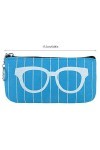 Alvinlite Sac à lunettes, sac à lunettes portable, pochette à fermeture éclair, étui à lunettes de soleil, boîte en feutre Bl