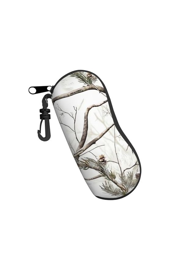 QQLADY Étui souple avec clip pour lunettes de soleil et lunettes de soleil - Fond doré et bleu de Noël - Pour homme et femme,