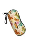 QQLADY Étui souple avec clip pour lunettes de soleil Motif pattes de chat pour homme et femme, Pattes de chat, taille unique
