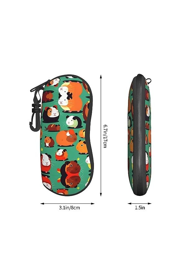 Grand étui à lunettes mignon en forme de cochon dInde durable pour femme avec coque rigide – Parfait pour les voyages et un 