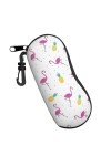 QQLADY Étui souple avec clip pour lunettes de soleil Motif fleurs et papillons colorés Pour homme et femme, Scarabée égyptien