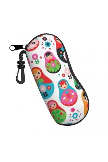 QQLADY House Home Étui à lunettes de soleil pour homme et femme Étui souple avec clip, Poupée russe Matriochka pour enfants, 