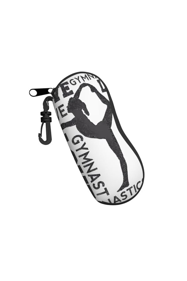 QQLADY Love Gymnastics Étui à lunettes de soleil pour homme et femme Étui souple avec clip, Empreinte de main pour enfants., 