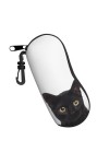 QQLADY Étui souple avec clip pour lunettes de soleil Motif sirène Noir, Chat mignon noir, taille unique