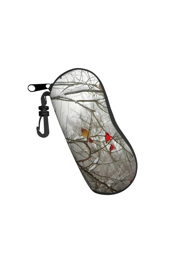 QQLADY Étui souple avec clip pour lunettes de soleil Motif sirène Noir, Chat mignon noir, taille unique