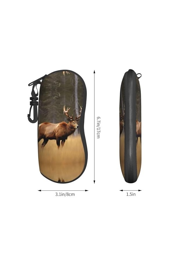 Grand étui à lunettes pour femme avec coque rigide - Parfait pour les voyages et un usage quotidien, noir, taille unique