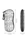 Grand étui à lunettes en forme de notes de musique, support de lunettes durable pour femme avec coque rigide – Parfait pour l