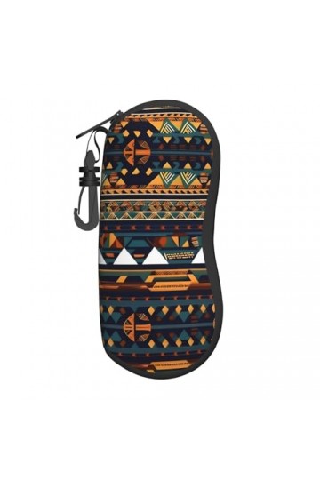 Grand étui à lunettes à motif ethnique africain, support de lunettes durable pour femme avec coque rigide – Parfait pour les 