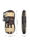 Grand étui à lunettes motif éléphant aztèque, support de lunettes durable pour femme avec coque rigide, parfait pour les voya