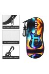 Grand étui à lunettes en forme de guitare électrique magique, support de lunettes durable pour femme avec coque rigide – Parf