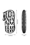 Grand étui à lunettes Silhouettes darts martiaux, support de lunettes durable pour femme avec coque rigide – Parfait pour le