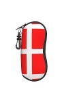 Grand étui à lunettes motif drapeau danois du Danemark, support de lunettes durable pour femme avec coque rigide – Parfait po