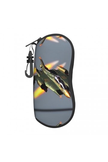Jet Fighters Grand étui à lunettes durable pour femme avec coque rigide – Parfait pour les voyages et un usage quotidien, noi