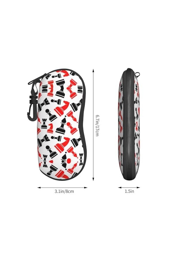 Grand étui à lunettes durable pour femme avec coque rigide – Parfait pour les voyages et un usage quotidien, noir, taille uni