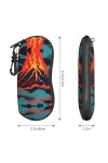 Volcano Grand étui à lunettes durable pour femme avec coque rigide – Parfait pour les voyages et un usage quotidien, noir, ta
