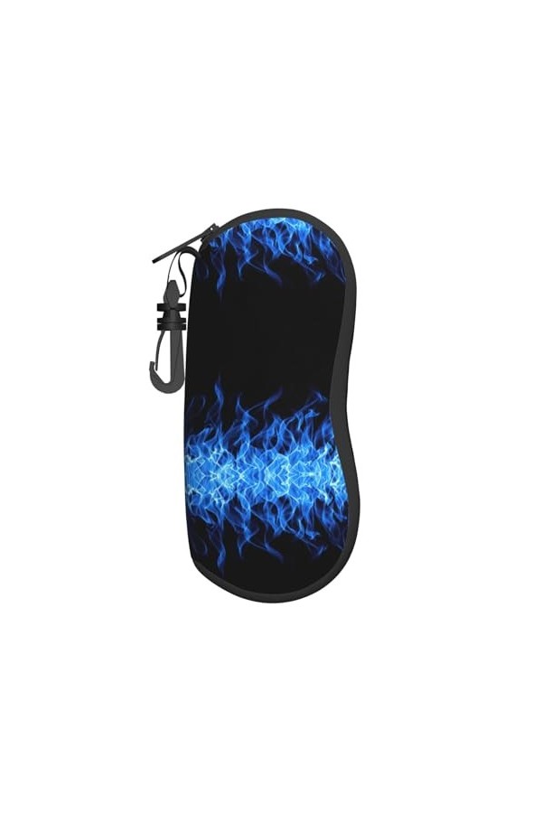 Blue Flame Grand étui à lunettes durable pour femme avec coque rigide – Parfait pour les voyages et un usage quotidien, noir,
