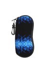 Blue Flame Grand étui à lunettes durable pour femme avec coque rigide – Parfait pour les voyages et un usage quotidien, noir,
