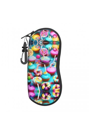 Grand étui à lunettes coloré pour femme avec coque rigide – Parfait pour les voyages et un usage quotidien, noir, taille uniq