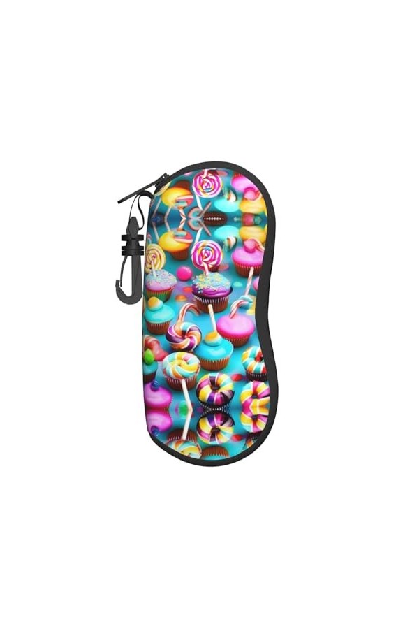 Grand étui à lunettes coloré pour femme avec coque rigide – Parfait pour les voyages et un usage quotidien, noir, taille uniq