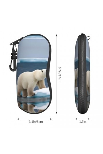 Polar Bear Grand étui à lunettes durable pour femme avec coque rigide – Parfait pour les voyages et un usage quotidien, noir,