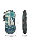 Ocean Sailboat Grand étui à lunettes durable pour femme avec coque rigide – Parfait pour les voyages et un usage quotidien, n