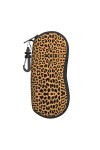 Grand étui à lunettes avec coque rigide pour femme avec motif girafe – Parfait pour les voyages et un usage quotidien, noir, 