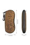 Grand étui à lunettes avec coque rigide pour femme avec motif girafe – Parfait pour les voyages et un usage quotidien, noir,