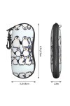 Grand étui à lunettes avec coque rigide pour femme Motif pingouins mignons, noir, taille unique