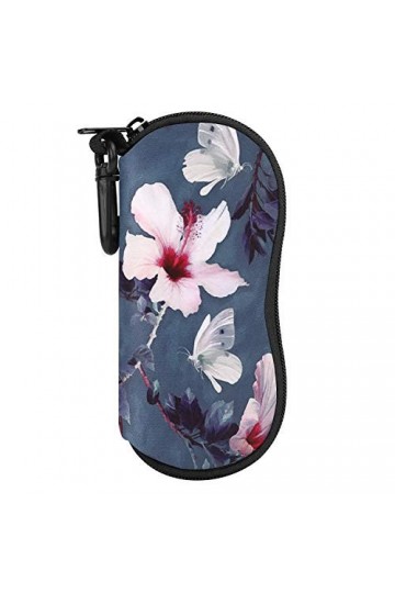 MoKo Étui Lunettes de Soleil, Sac de Lunettes Boitier Lunettes en Néoprène Housse, Étuis à lunettes avec Clip, Anti-Rayures e