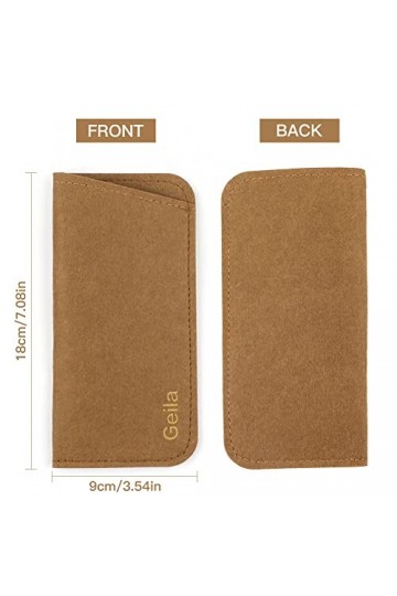 Lot de 3 étuis à lunettes, étui à lunettes en feutre Geila, étui souple pour étui, étui de rangement pour lunettes, étui à ma