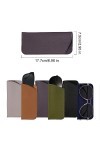 RZMZBY 6 Pièces étuis à Lunettes Souples,Étui Lunettes Cuir,Etuis Lunettes Souple,pour lunettes de soleil pliantes, lunettes 