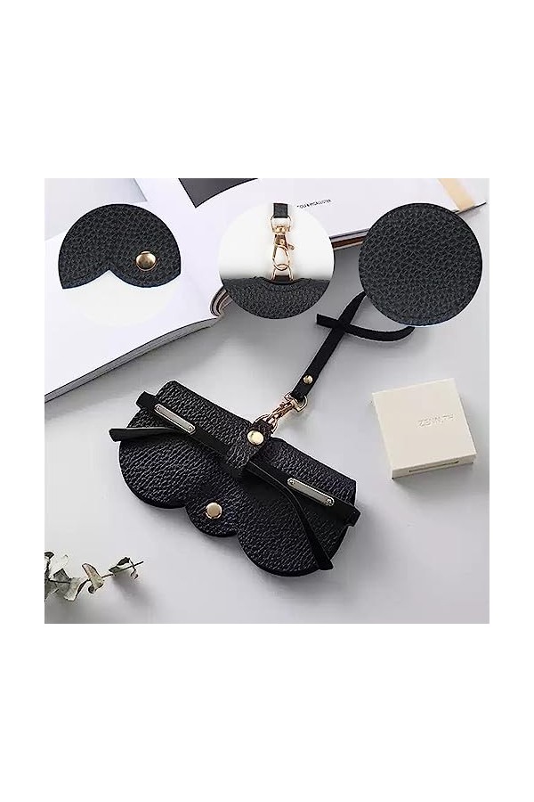 2 Pièces Etui Lunettes,Etui Lunettes Souple,Pochette Lunettes de Soleil,Lunettes de Poche Portable,Sac Souple de Lunettes Boi