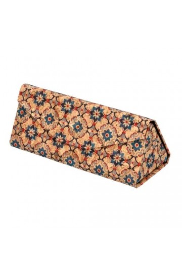 Etui lunettes soleil rigide pliable en liège,porte lunette drôle,boite lunettes soleil végan magnétique navy 