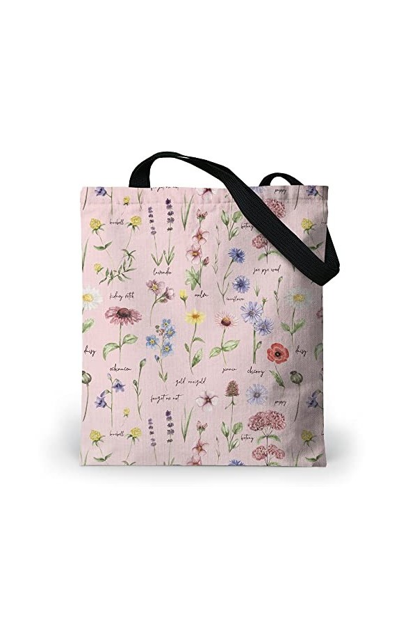 Loxato The Tote Bag Aesthetic - Sac Cabas Femme Grand Format 37x42cm - Sac Fourre Tout Femme - Sac Aesthetic - Sac de Cours F