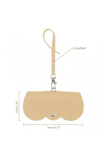 MUYAPAY Sac à lunettes de soleil en cuir souple,2 Pièces Sac de Rangement Souple pour Lunettes de Soleil de Voyage en Cuir PU