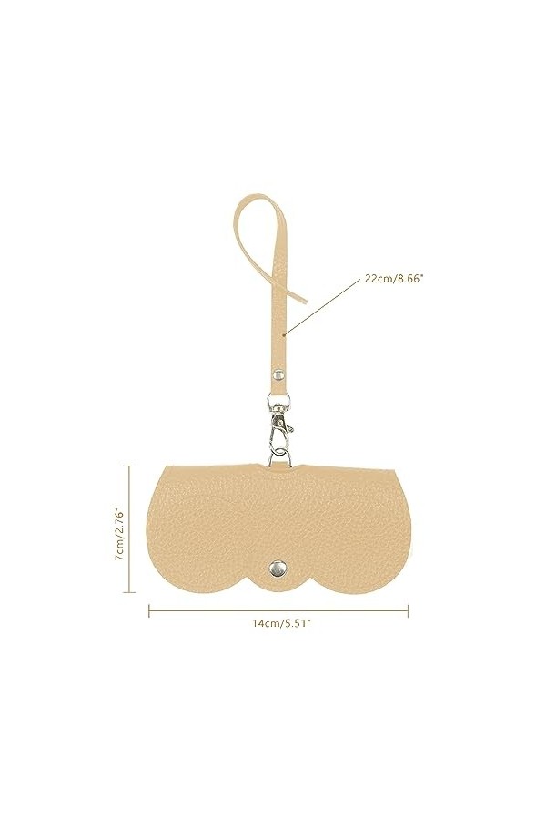 MUYAPAY Sac à lunettes de soleil en cuir souple,2 Pièces Sac de Rangement Souple pour Lunettes de Soleil de Voyage en Cuir PU