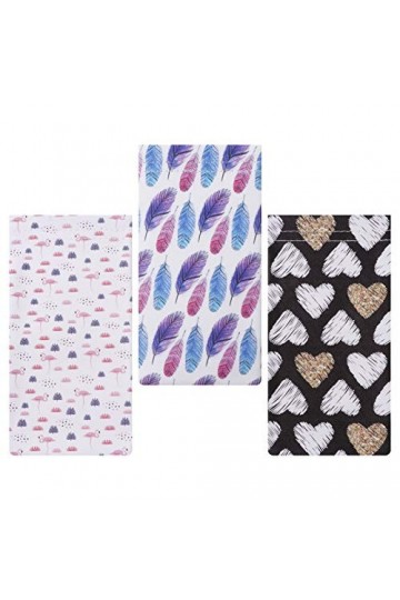 Milisten 3Pcs Squeeze Cuir Lunettes de Soleil Pochette Lunettes Portables Pochette Sac Porte-Lunettes Couleur Assortie